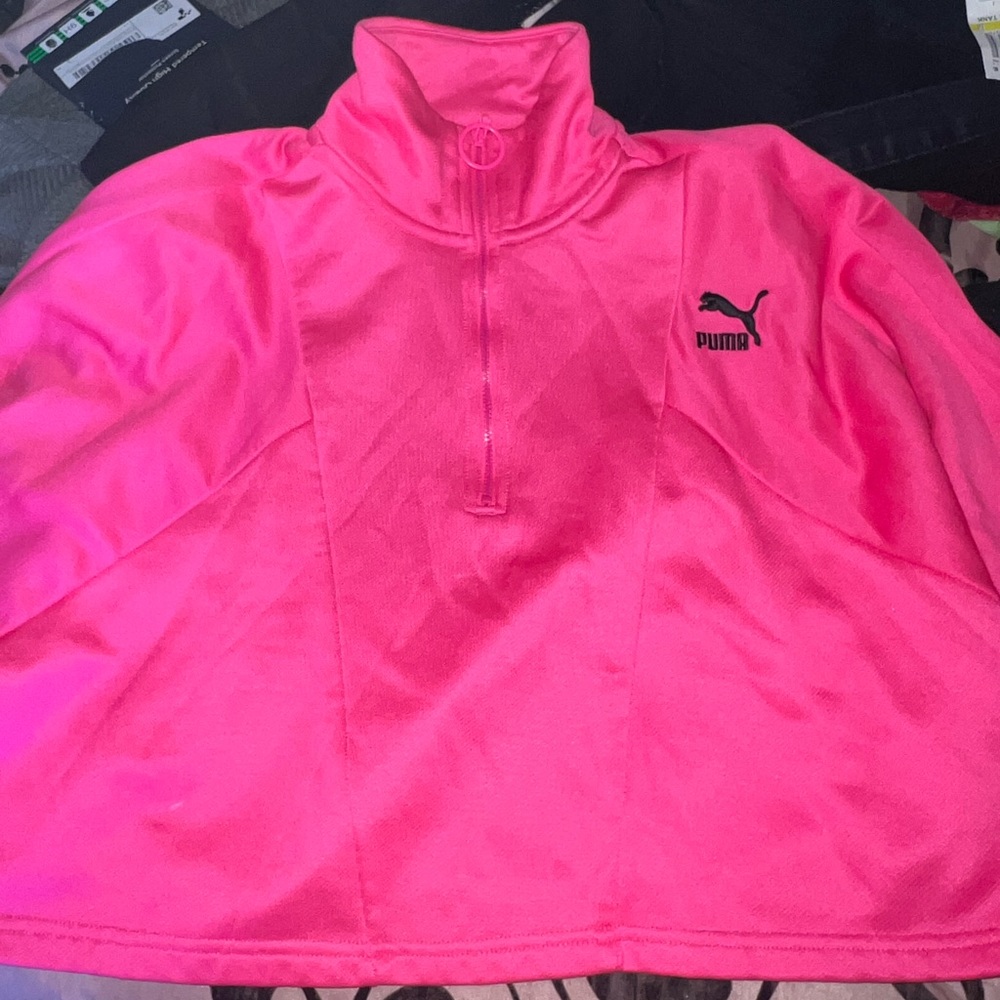 Puma cropped pullover sweatshirt